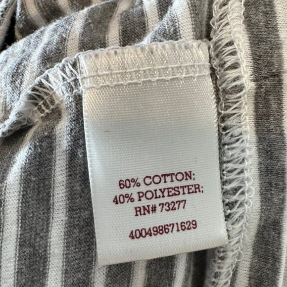 Gray Striped Tank Top w/ Gathered Hem - Picture 6 of 10